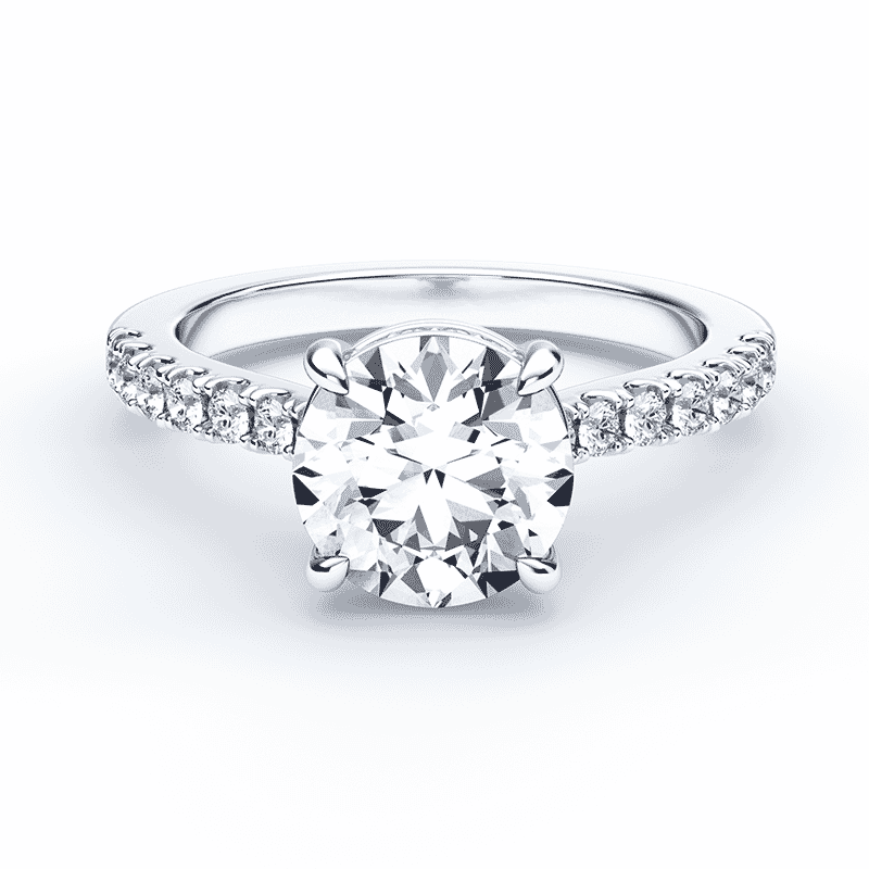 Cushion cut hot sale cathedral setting