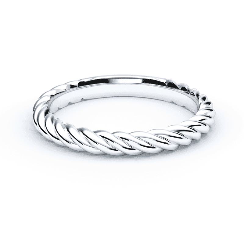 Rope Wedding Band Platinumring | Plum Diamonds